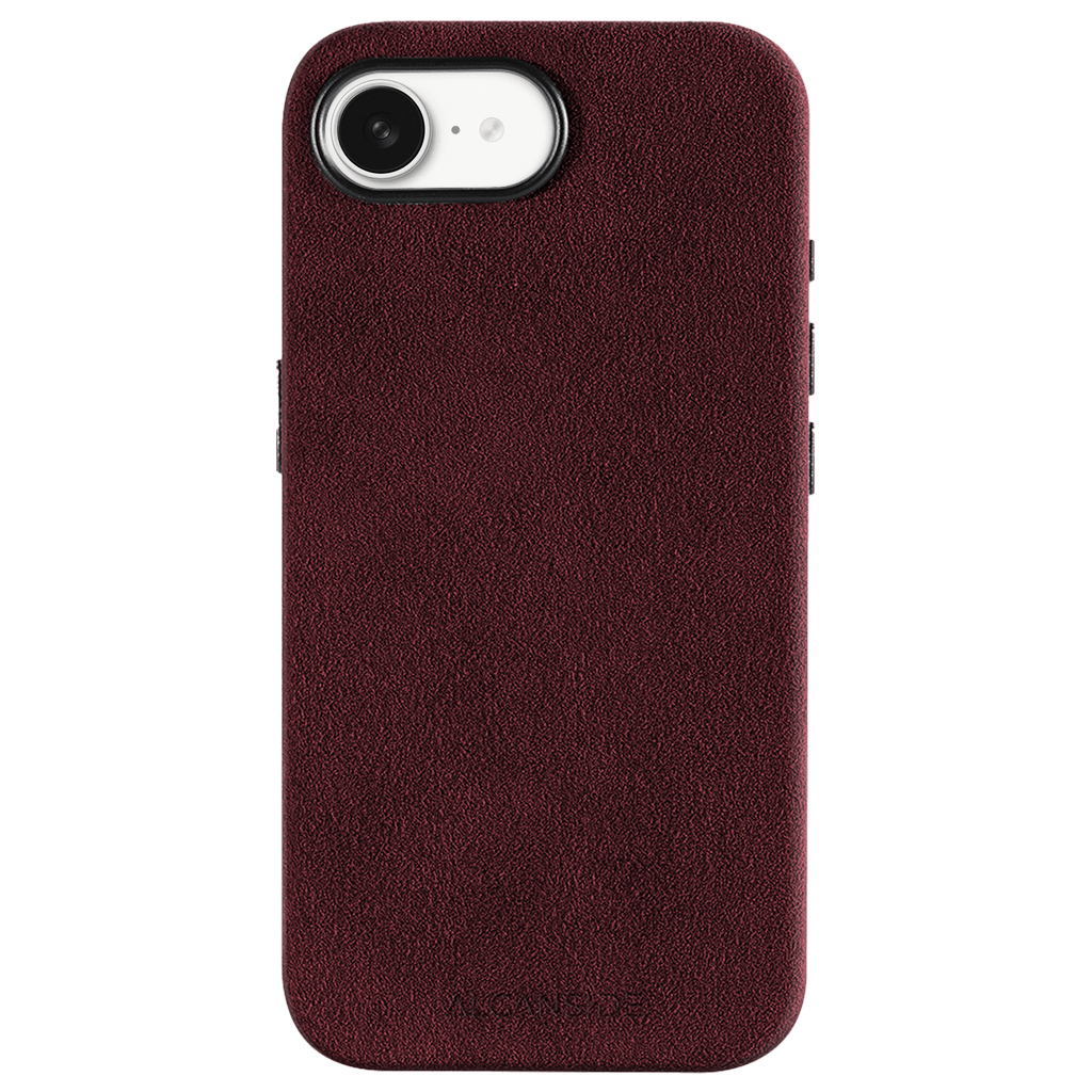 iPhone 16e & 17e - Alcantara Case - Wine Red