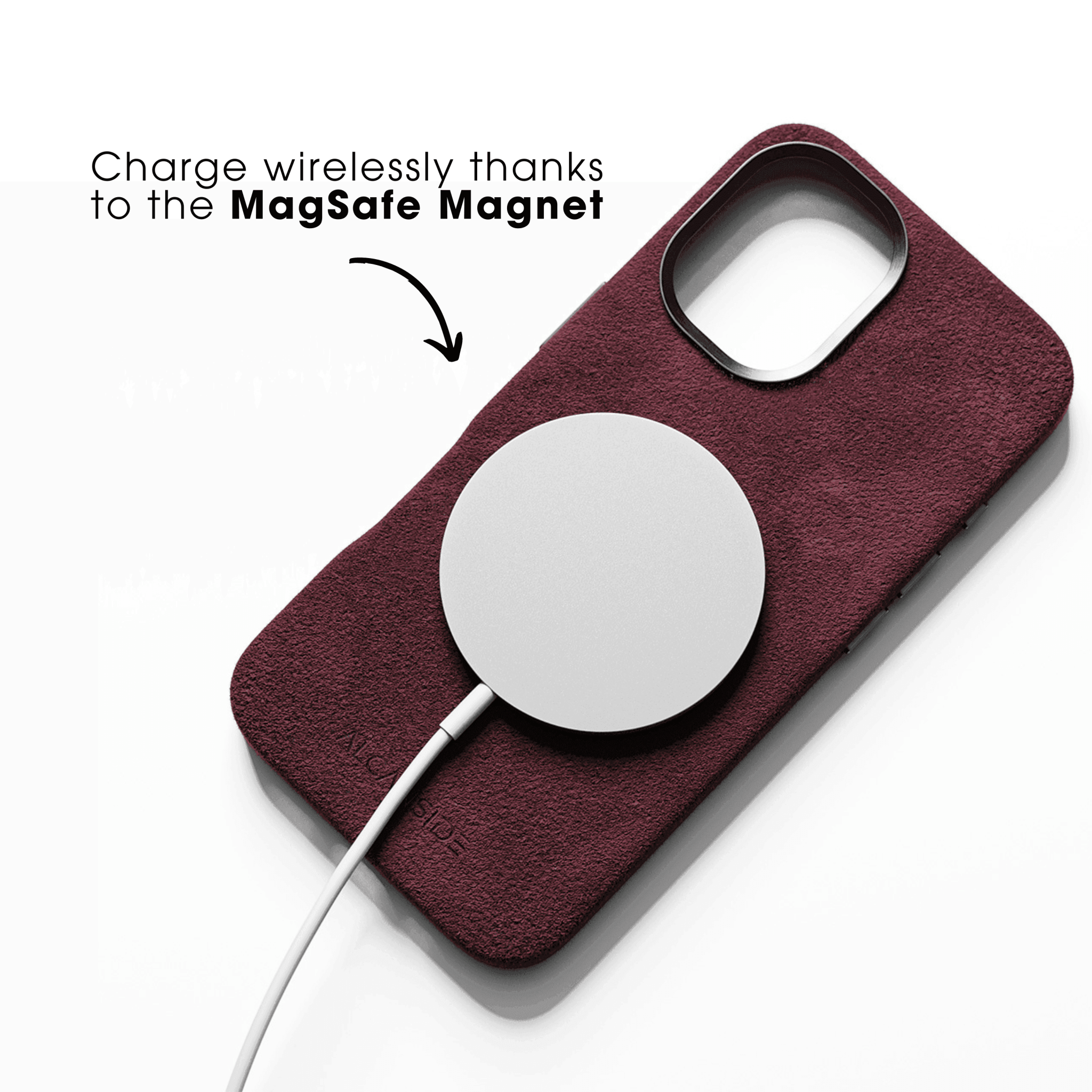 iPhone 16e & 17e - Alcantara Case - Wine Red