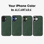 iPhone 17 - Alcantara Back Cover - Midnight Green