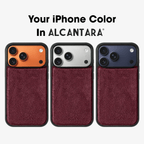 iPhone 17 Pro - Alcantara Back Cover - Wine Red
