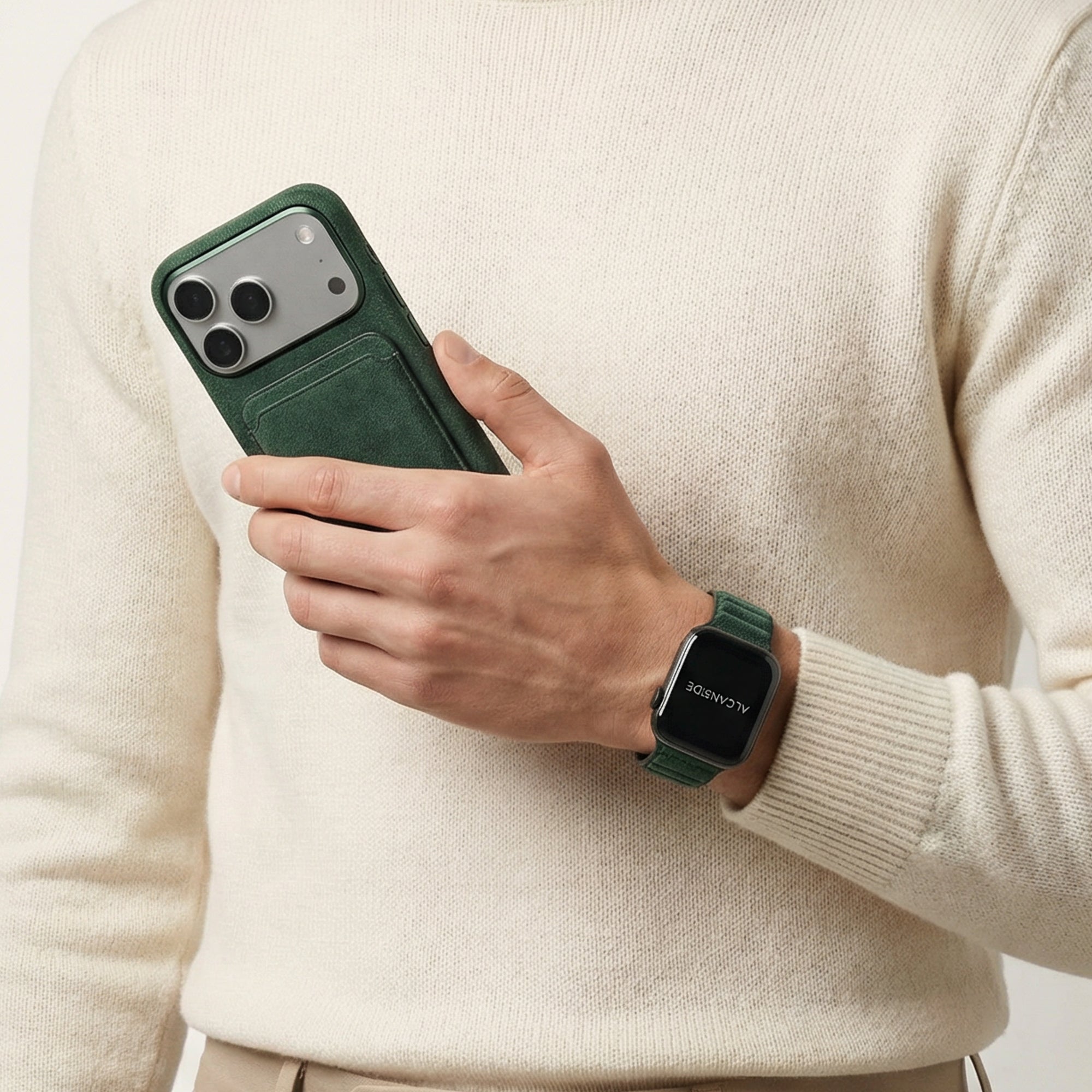 iPhone Alcantara Case - Midnight Green (World Cup edition)