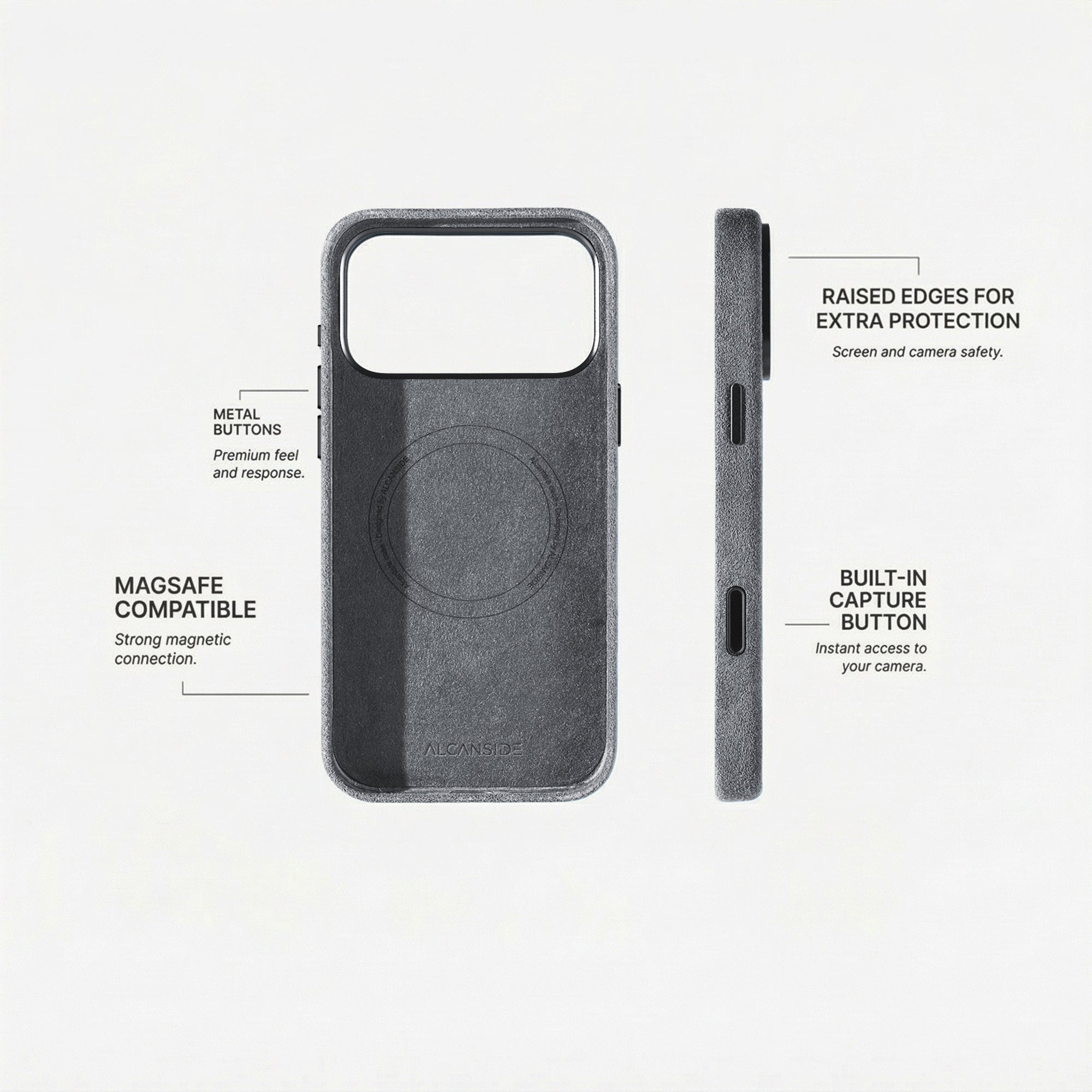 iPhone 17 Pro Max - Alcantara Case - Nardo Gray