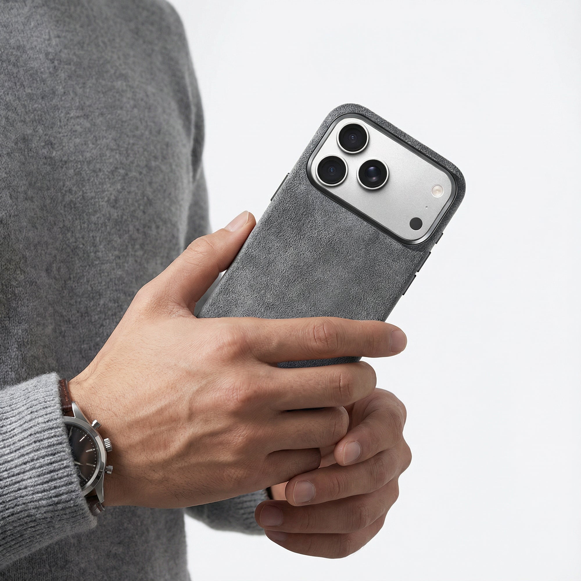iPhone 17 Pro - Alcantara Case - Nardo Gray