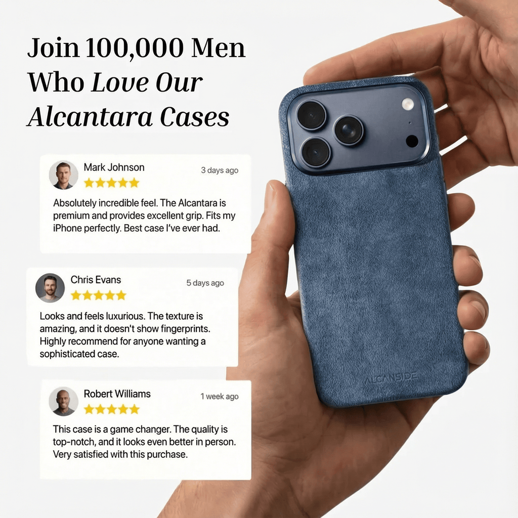 iPhone Alcantara Case - Ocean Blue (World Cup edition)