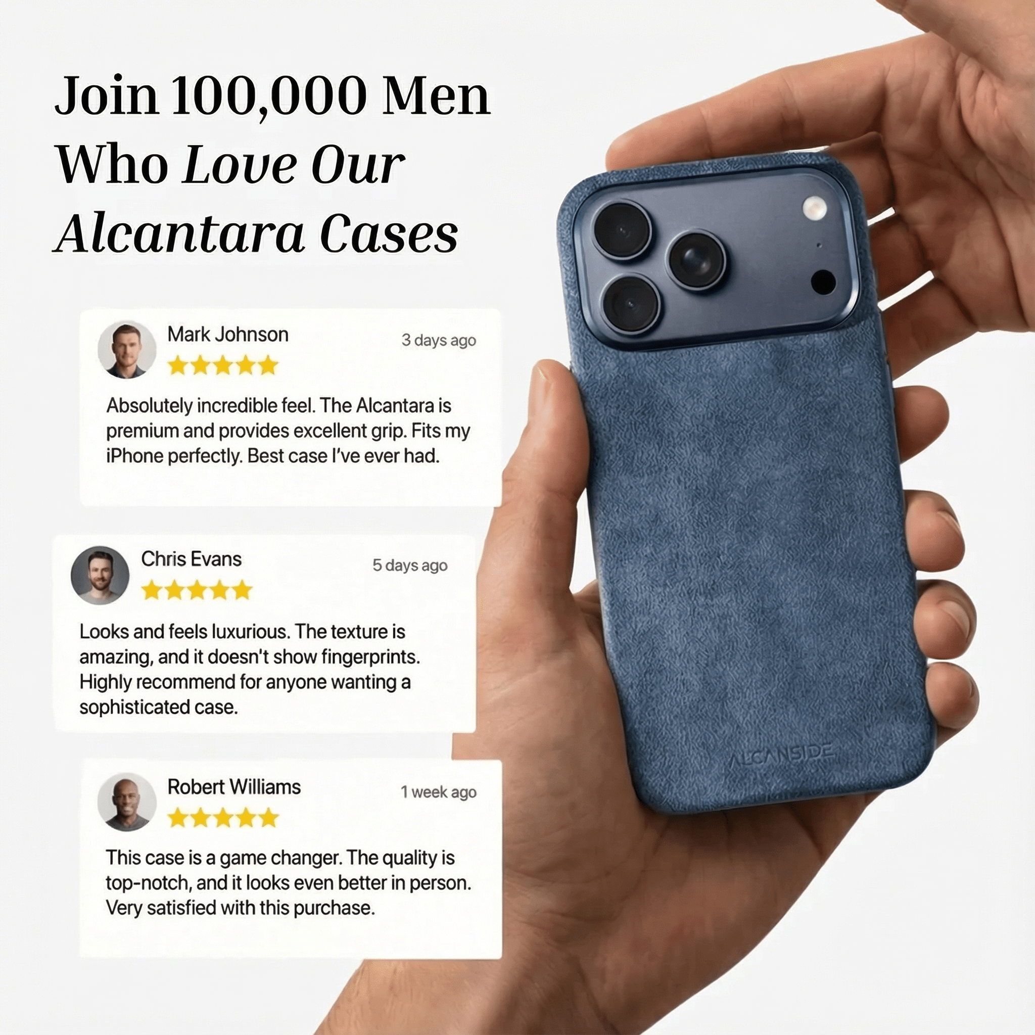 iPhone Alcantara Case - Ocean Blue (World Cup edition)