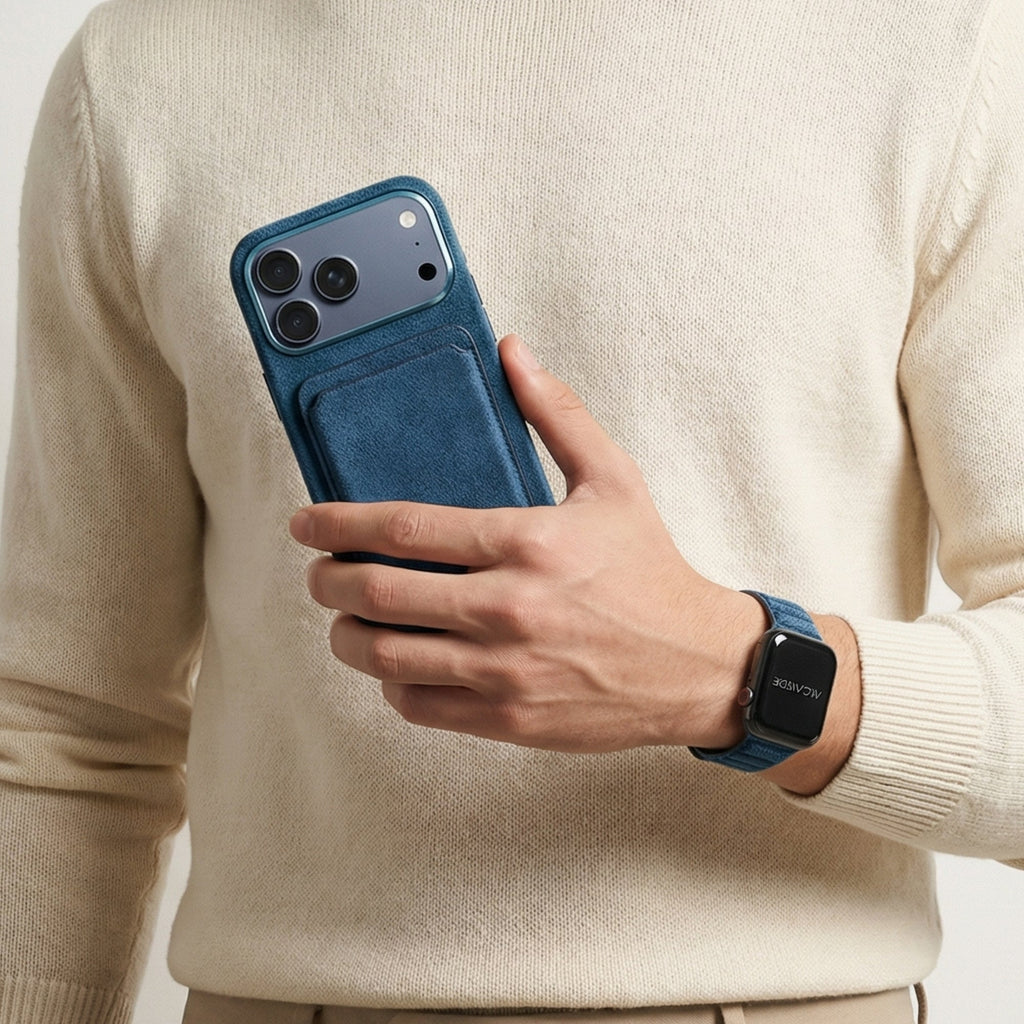 iPhone Alcantara Case - Ocean Blue (World Cup edition)