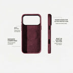 iPhone 17 Pro - Alcantara Case - Wine Red
