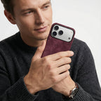 iPhone Alcantara Case - Wine Red (World Cup edition)