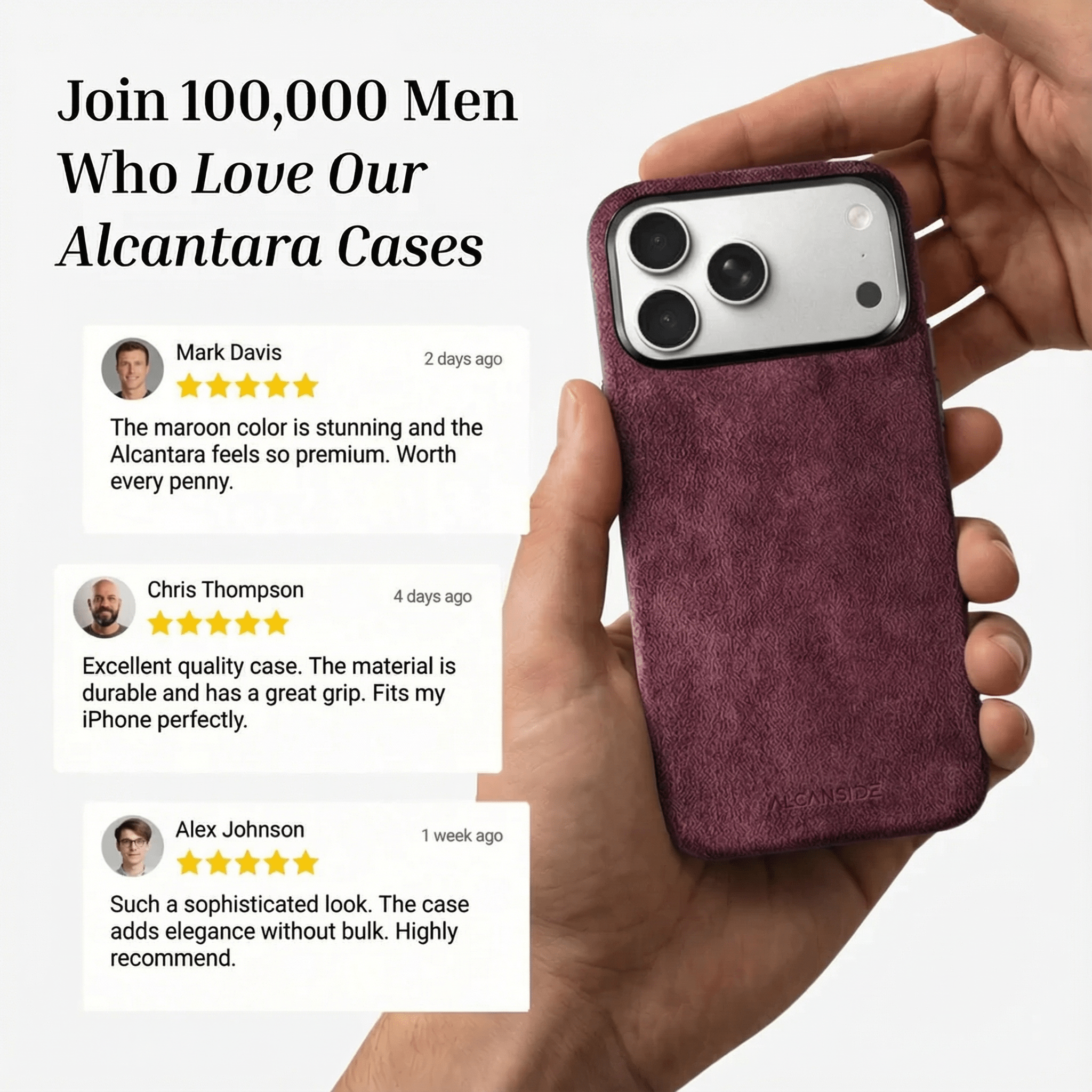 iPhone 17 Pro - Alcantara Case - Wine Red