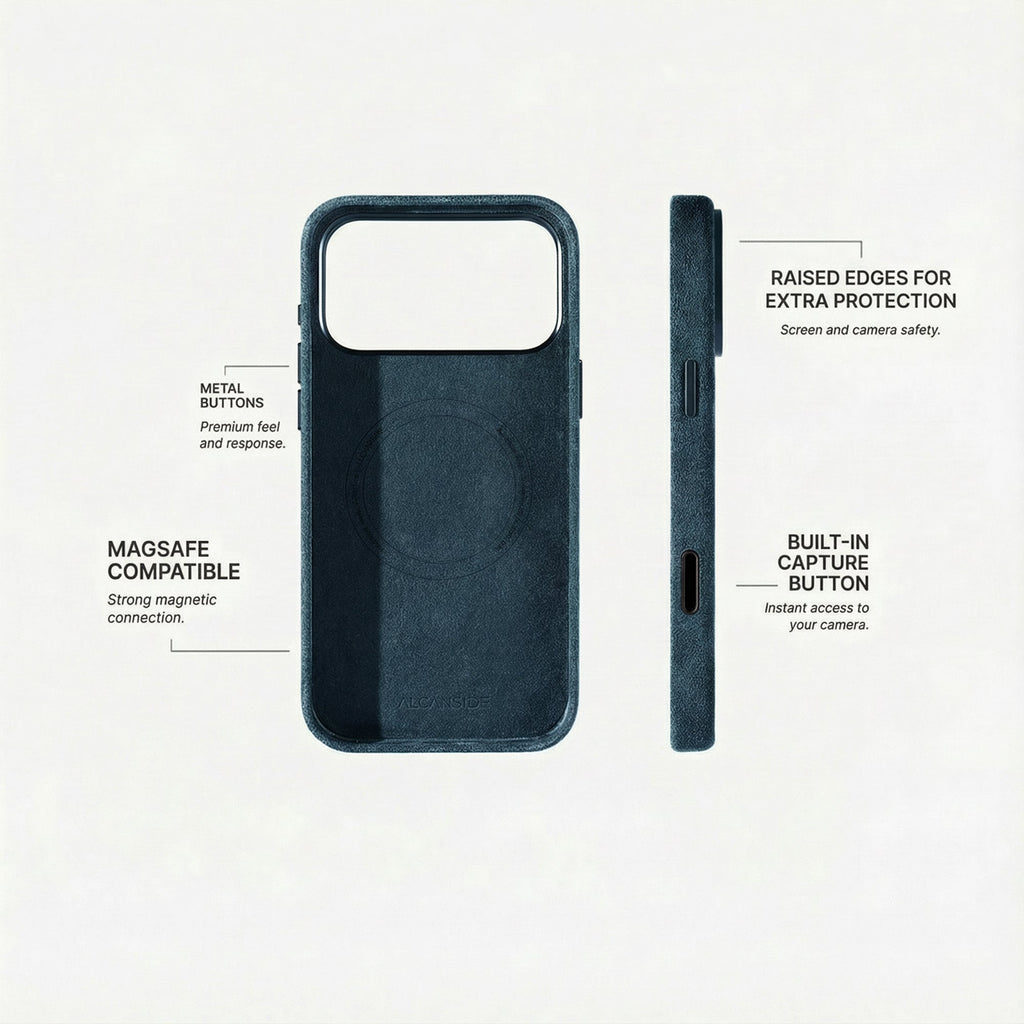 iPhone 17 Pro Max - Alcantara Case - Navy Blue