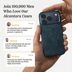 iPhone Alcantara Case - Navy Blue