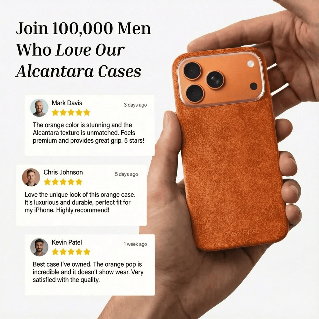 iPhone Alcantara Case - Orange (World Cup edition)