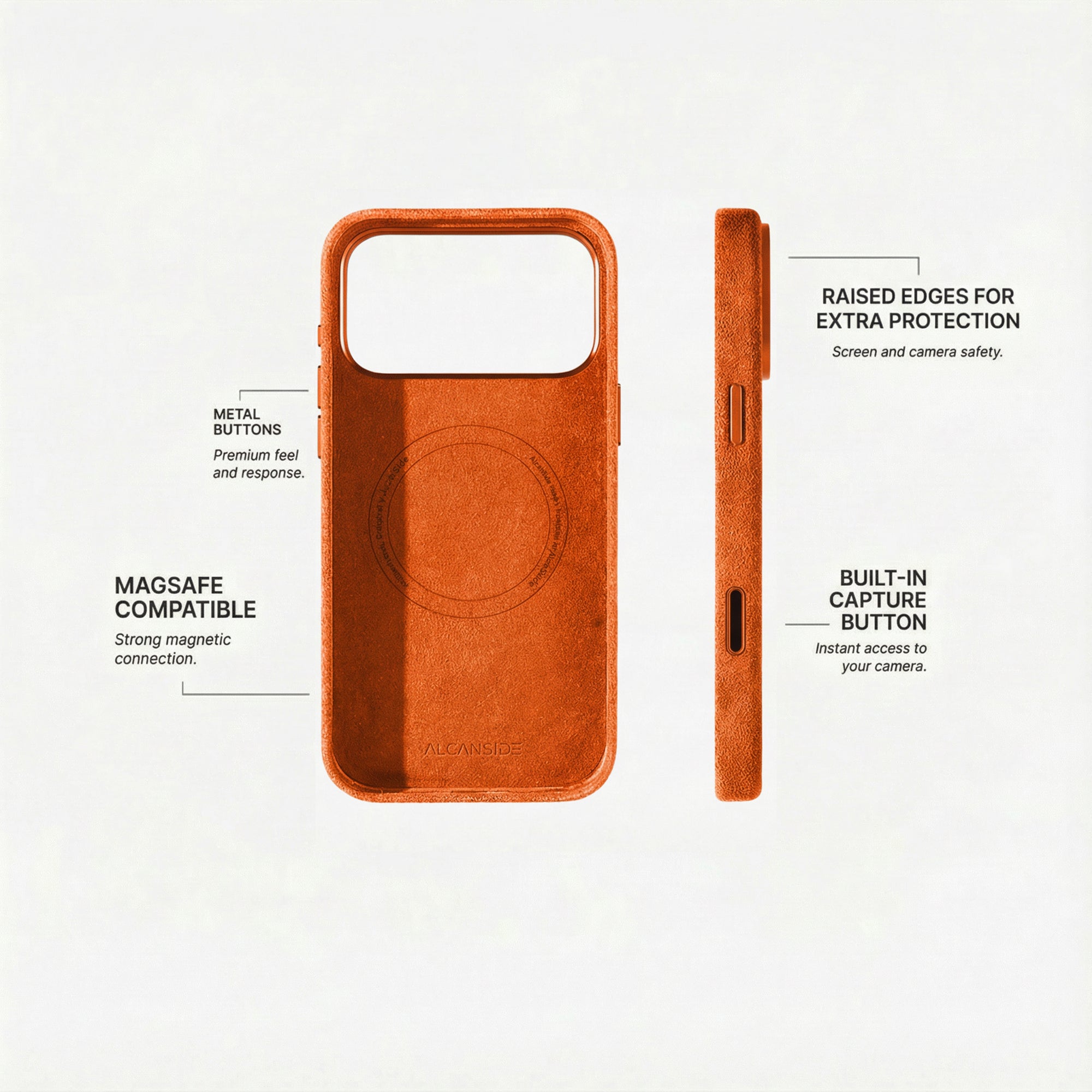 iPhone Alcantara Case - Orange (World Cup edition)
