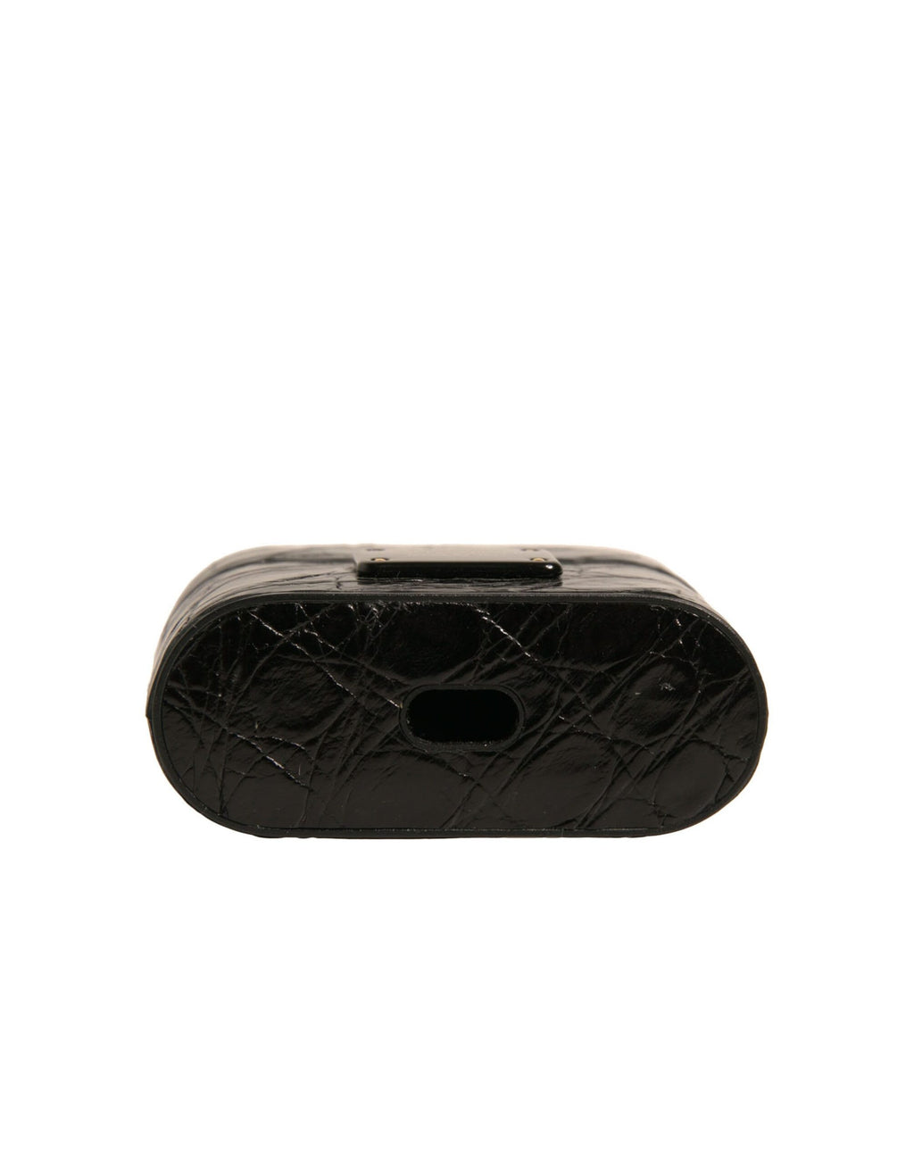 Dolce & Gabbana Leather Metal Logo Plaque Holder Airpods Case