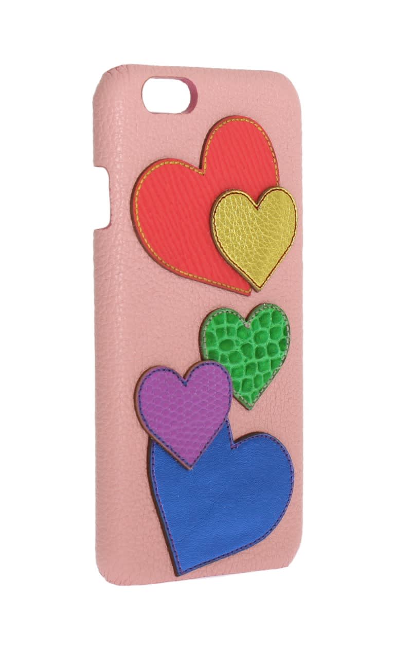 Dolce & Gabbana Leather Heart Phone Women's Cover