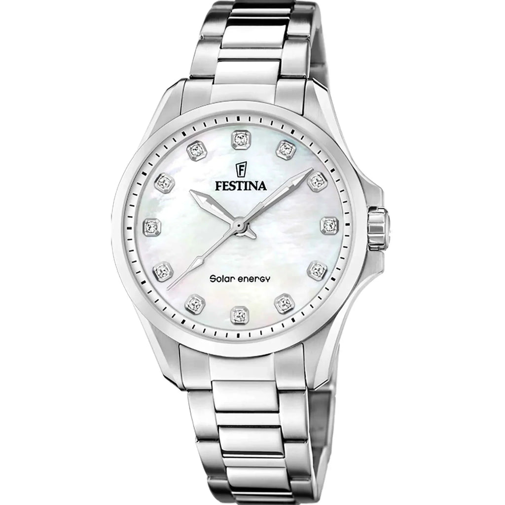 Festina Solar Energy Ladies Mother Of Pearl Watch