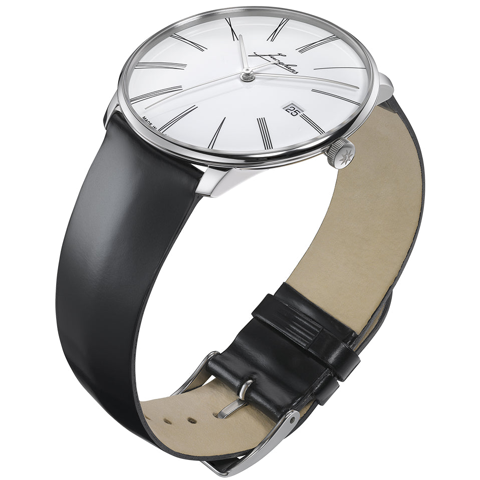 Junghans Meister Fein Automatic Edition Erhard Men's White/Black