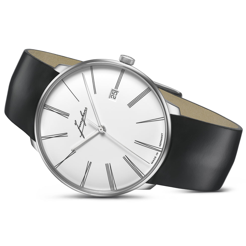 Junghans Meister Fein Automatic Edition Erhard Men's White/Black
