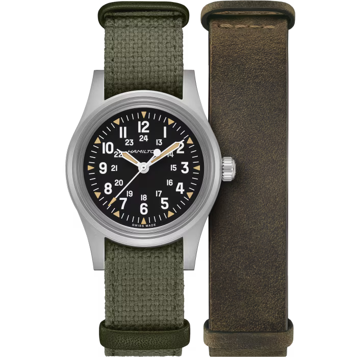 Khaki Field Mechanical 250 | 36mm, Fabric & Leather Straps, Black Dial