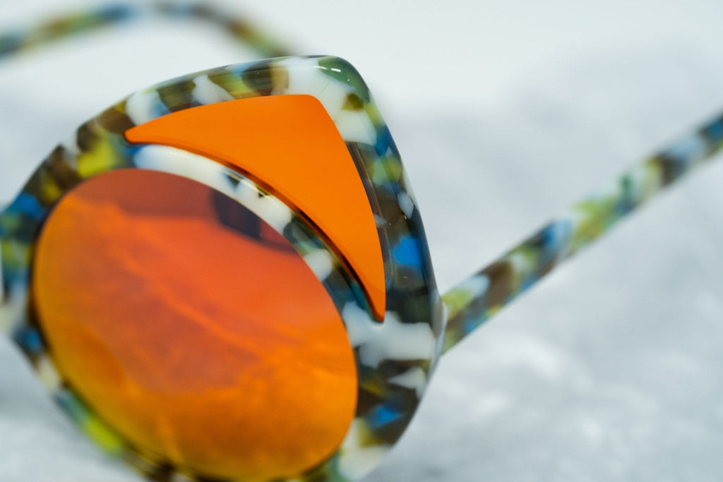 Khaleda And Fahad Sunglasses Cat Eyes Coloured Tortoise Shell and Orange