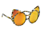 Khaleda And Fahad Sunglasses Cat Eyes Coloured Tortoise Shell and Orange