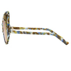Khaleda And Fahad Sunglasses Cat Eyes Coloured Tortoise Shell and Orange