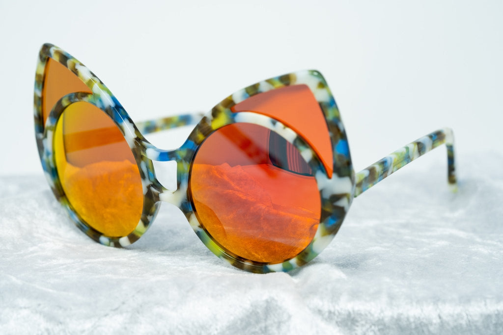 Khaleda And Fahad Sunglasses Cat Eyes Coloured Tortoise Shell and Orange