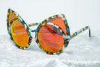 Khaleda And Fahad Sunglasses Cat Eyes Coloured Tortoise Shell and Orange