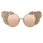 Khaleda And Fahad Ladies Sunglasses Cat Eyes Rose Gold