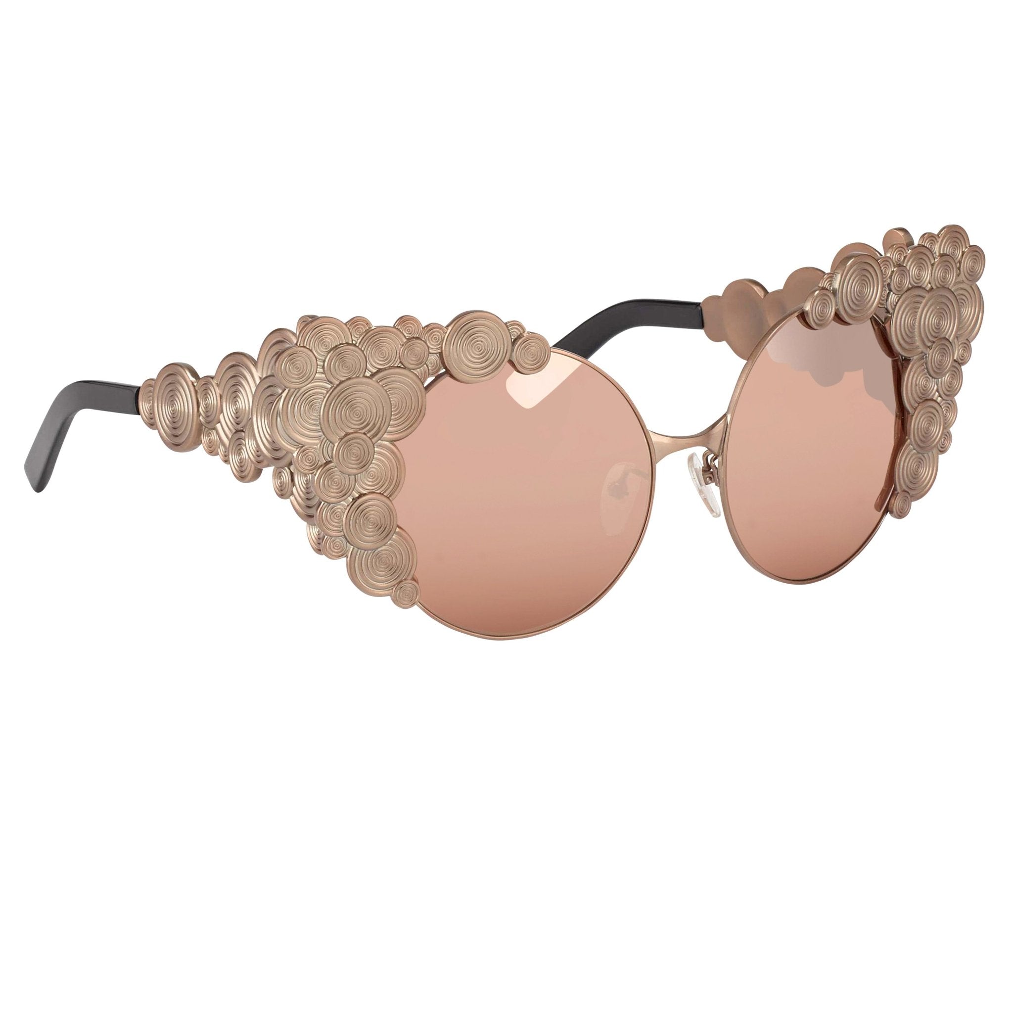 Khaleda And Fahad Ladies Sunglasses Cat Eyes Rose Gold