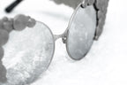 Khaleda And Fahad Ladies Sunglasses Cat Eyes Silver and Platinum