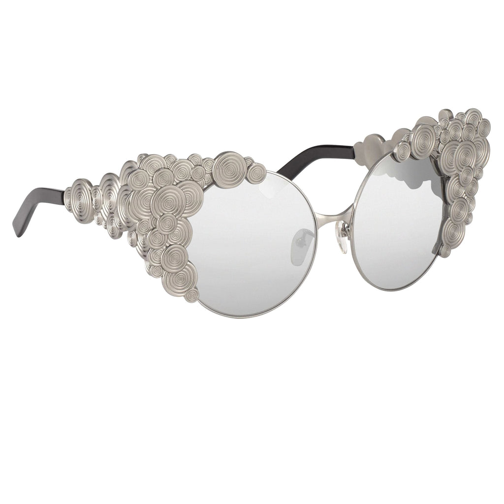 Khaleda And Fahad Ladies Sunglasses Cat Eyes Silver and Platinum