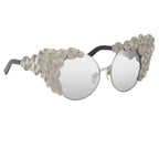 Khaleda And Fahad Ladies Sunglasses Cat Eyes Silver and Platinum