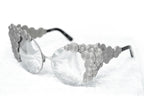 Khaleda And Fahad Ladies Sunglasses Cat Eyes Silver and Platinum