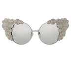 Khaleda And Fahad Ladies Sunglasses Cat Eyes Silver and Platinum
