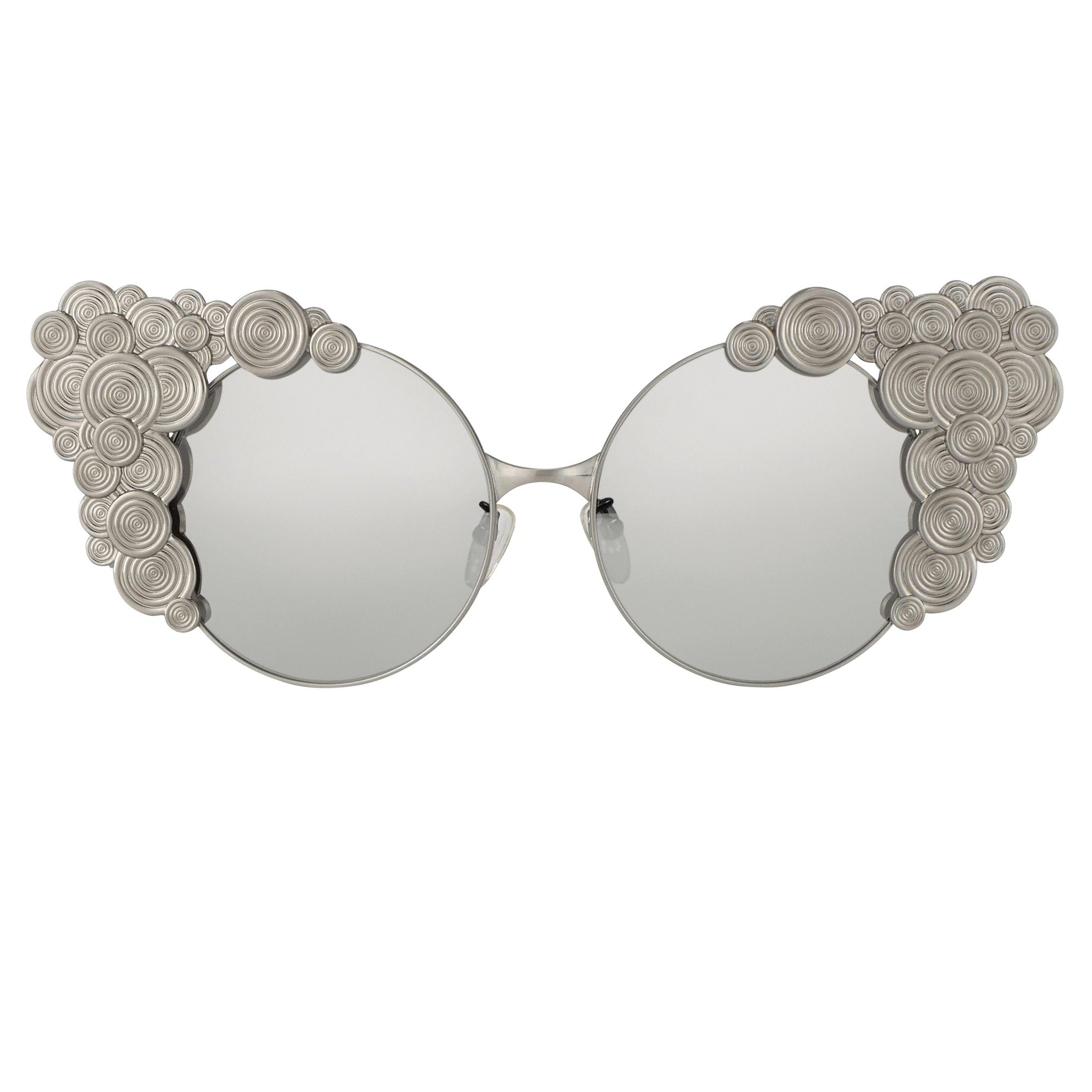 Khaleda And Fahad Ladies Sunglasses Cat Eyes Silver and Platinum