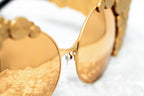 Khaleda And Fahad Ladies Sunglasses Cat Eyes Yellow Gold