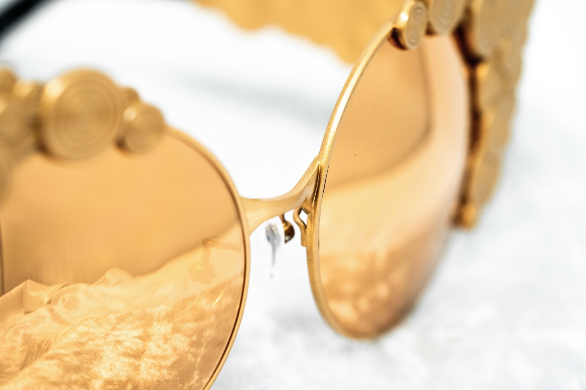 Khaleda And Fahad Ladies Sunglasses Cat Eyes Yellow Gold