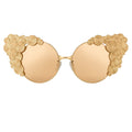 Khaleda And Fahad Ladies Sunglasses Cat Eyes Yellow Gold