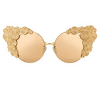 Khaleda And Fahad Ladies Sunglasses Cat Eyes Yellow Gold