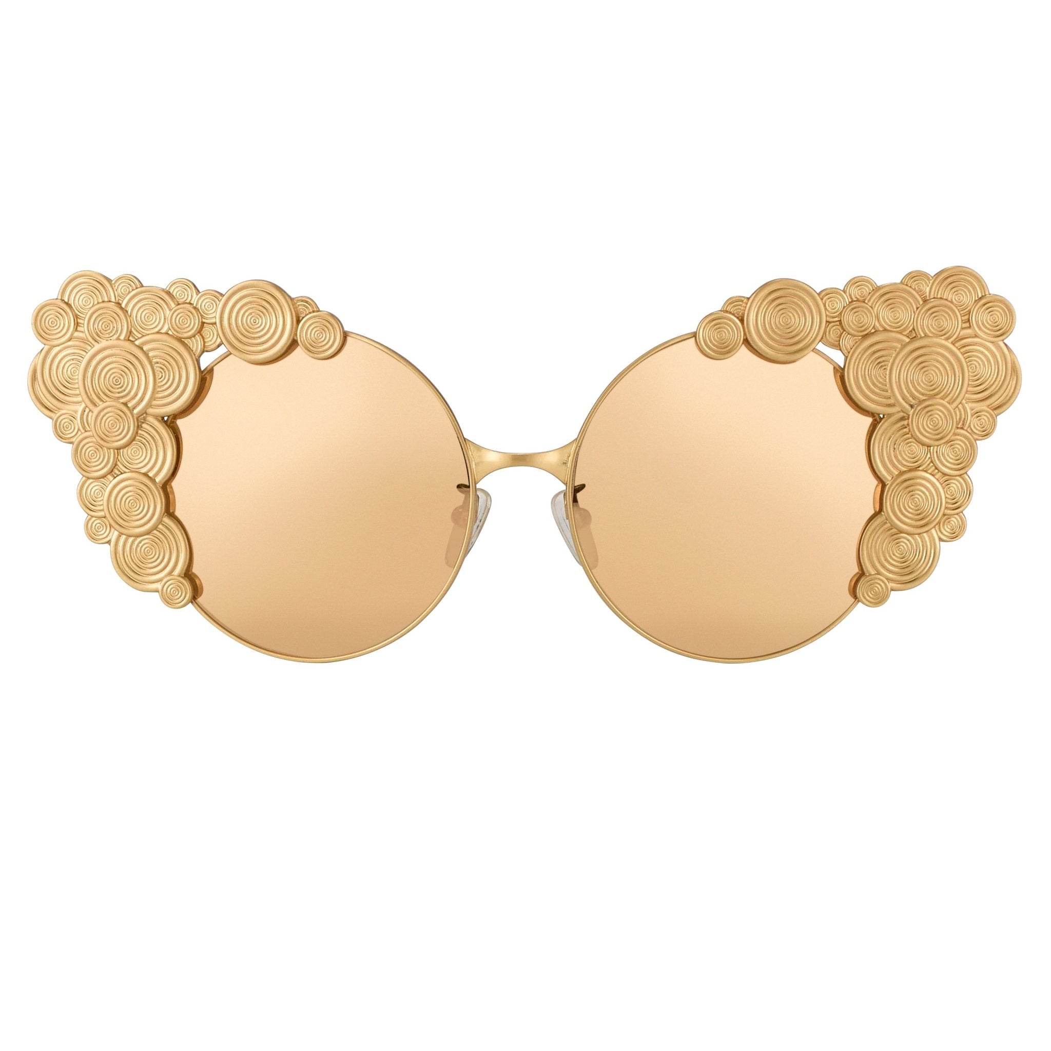 Khaleda And Fahad Ladies Sunglasses Cat Eyes Yellow Gold