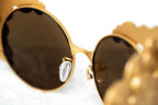 Khaleda And Fahad Ladies Sunglasses Cat Eyes Yellow Gold