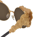 Khaleda And Fahad Ladies Sunglasses Cat Eyes Yellow Gold