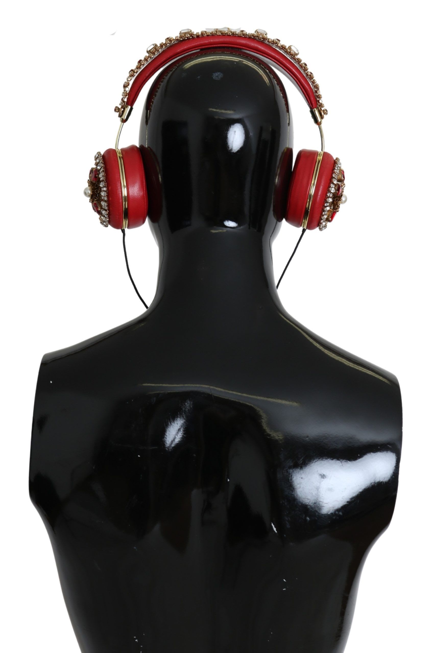 Dolce & Gabbana FRENDS Leather Floral Crystal Headset Women's Headphones
