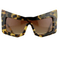 Kokon To Zai Ladies Sunglasses Mask Tortoise Shell and Brown