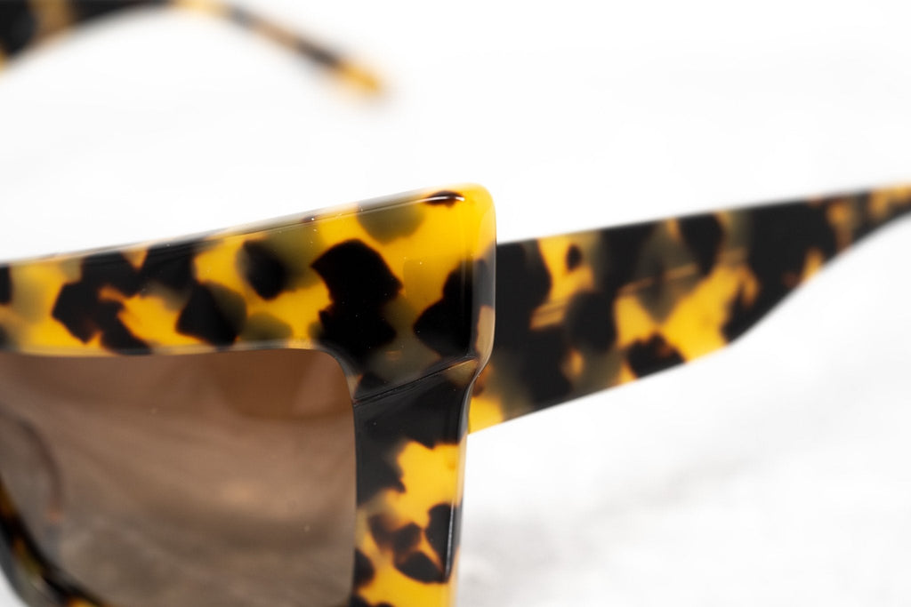 Kokon To Zai Ladies Sunglasses Mask Tortoise Shell and Brown