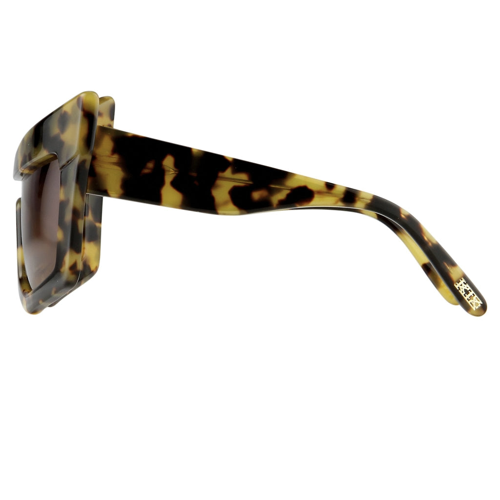 Kokon To Zai Ladies Sunglasses Mask Tortoise Shell and Brown