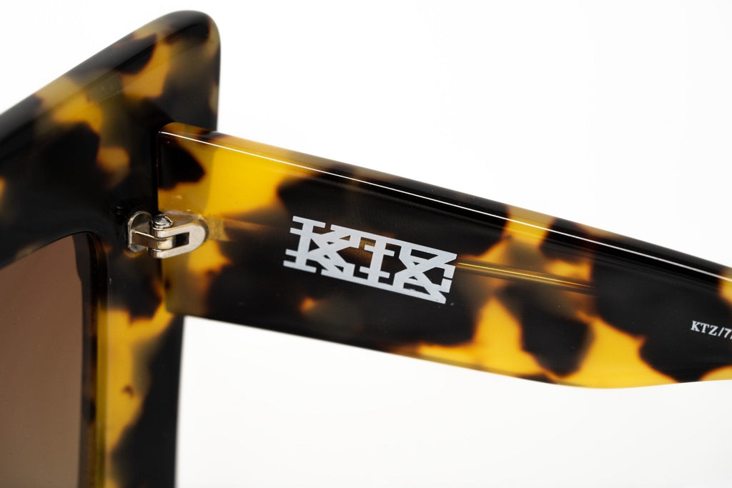 Kokon To Zai Ladies Sunglasses Mask Tortoise Shell and Brown