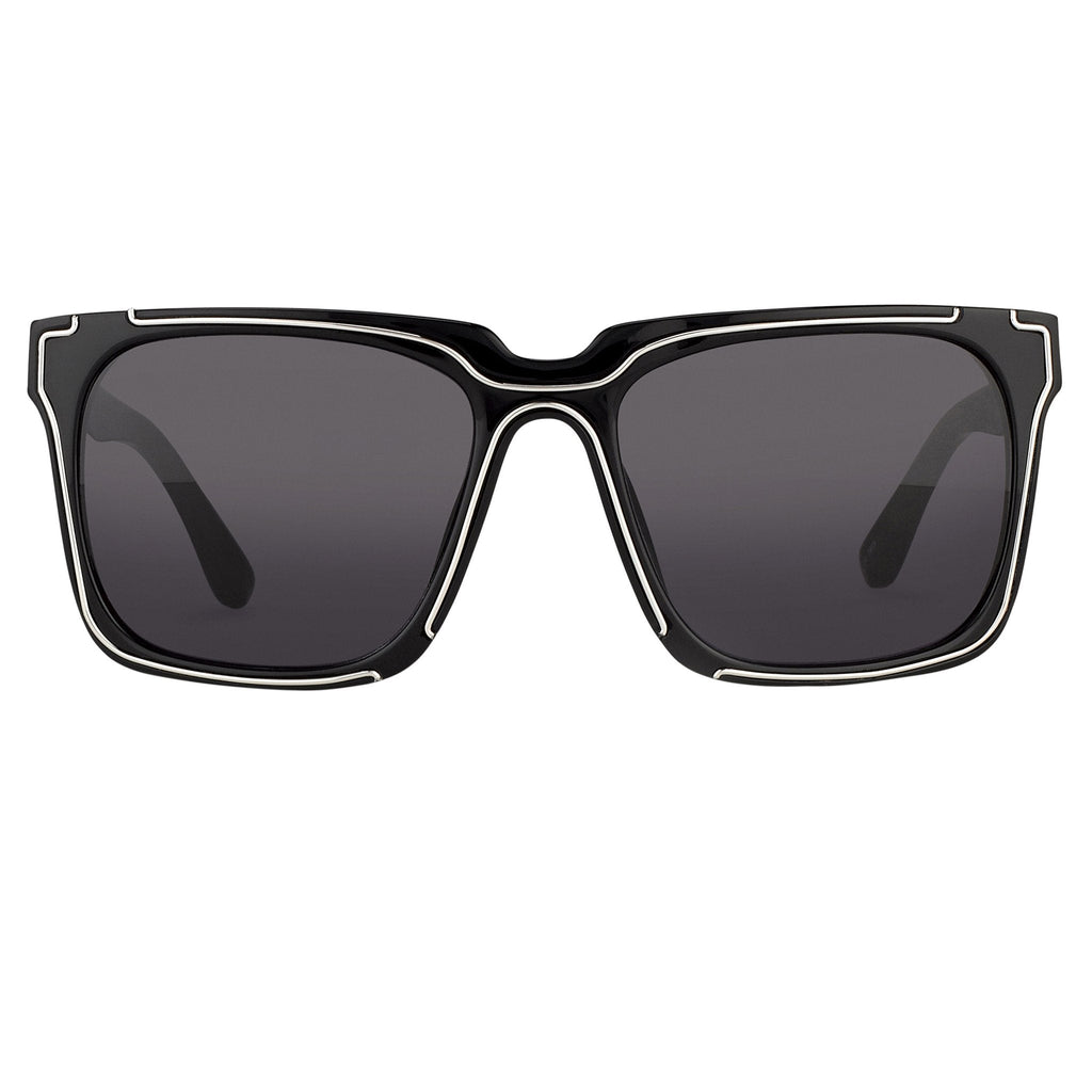 Kokon To Zai Sunglasses D-Frame Black and Grey