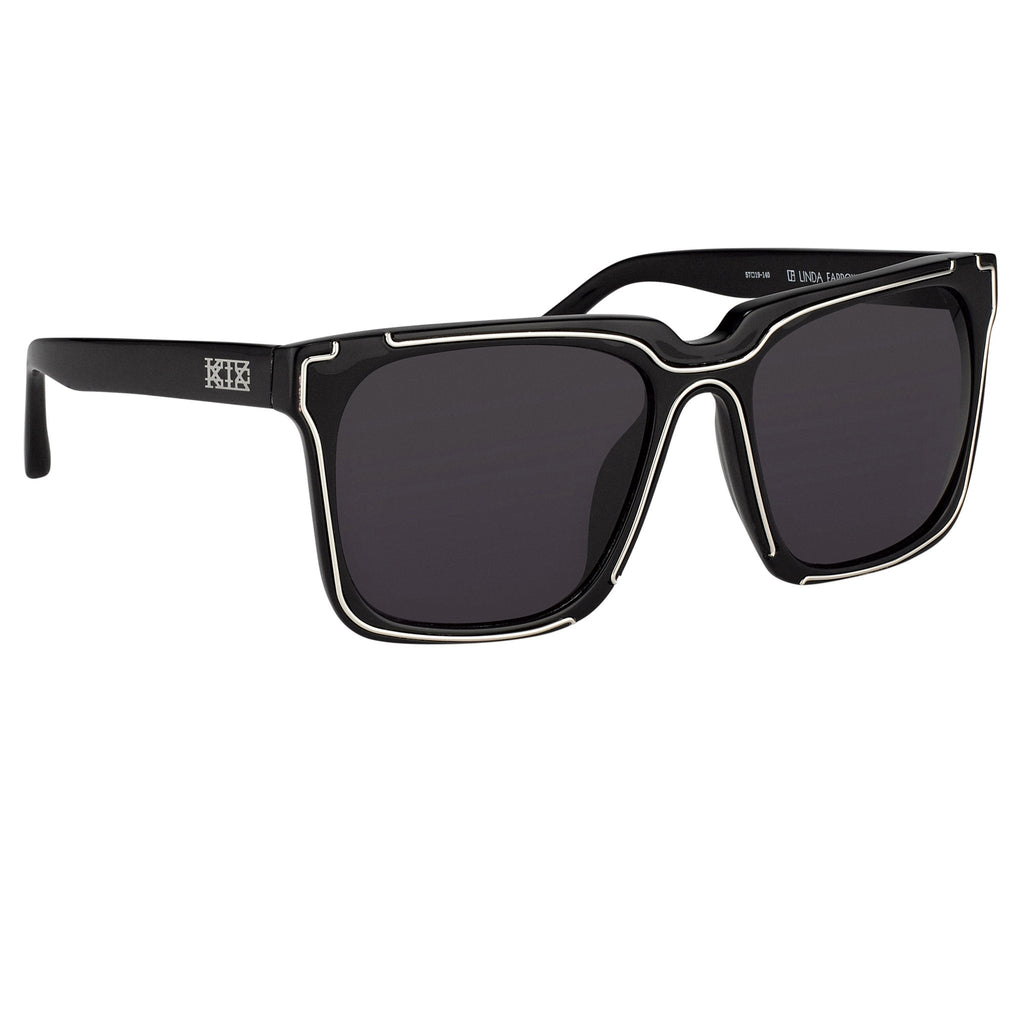 Kokon To Zai Sunglasses D-Frame Black and Grey